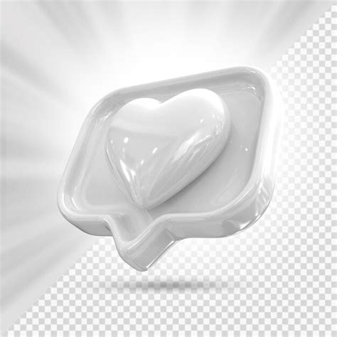 Premium Psd Heart Love Icon 3d