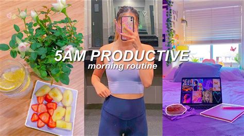 My 5am Productive Morning Routine Youtube