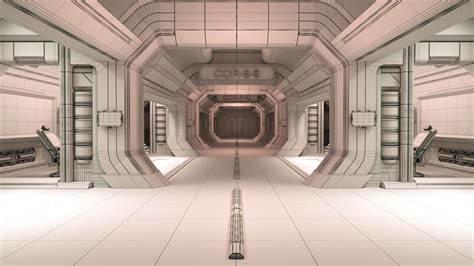 ArtStation - scifi modular interior space station 3D model | Resources