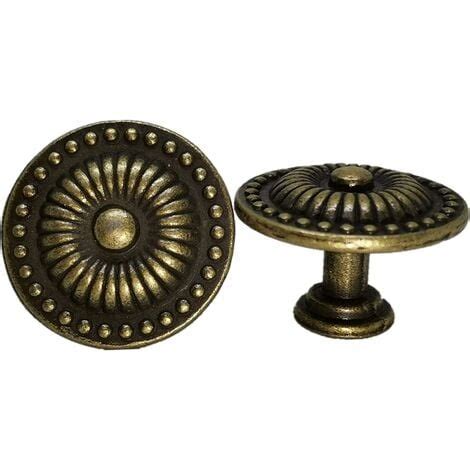 Pcs Boutons Pour Meuble Tiroir En Laiton Vintage Mm Design Fleur