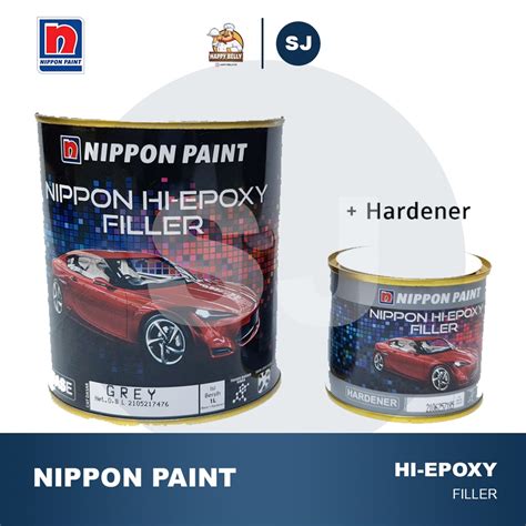 Jual Nippon Hi Epoxy Filler Mobil White Grey Black Hardener Liter