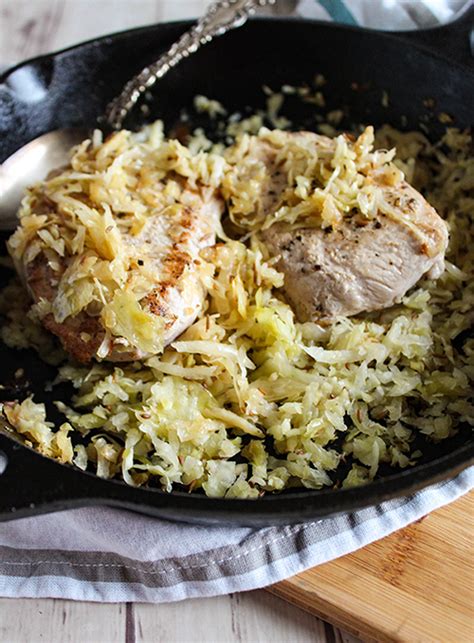 Pork Chops with Sauerkraut and Apples - Simple And Savory