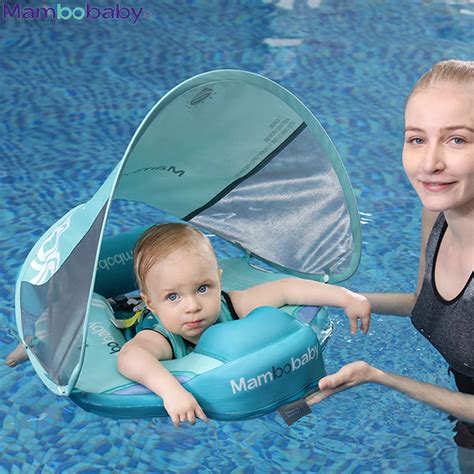 Mambobaby Non Inflatable Baby Chest Floats Waist Swimming Rings Swim