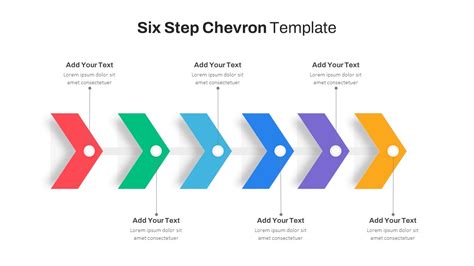 Six Step Horizontal Power Point Flow Chart Template And Google Slides