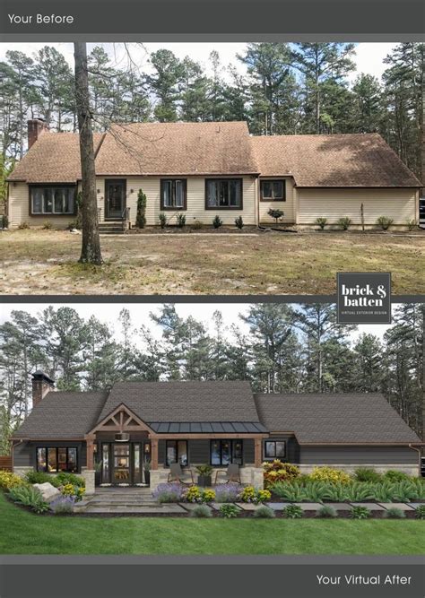 16 Modern Rustic House Exterior Makeovers Brickandbatten Rustic