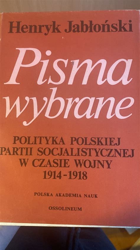 Pisma wybrane Henryk Jabłoński Wrocław Kup teraz na Allegro Lokalnie