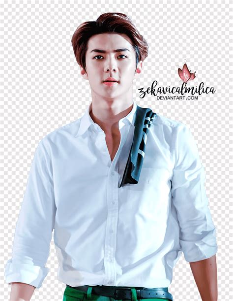 EXO Sehun Seoul Music Awards 16 Man Black Haired Wearing White Dress