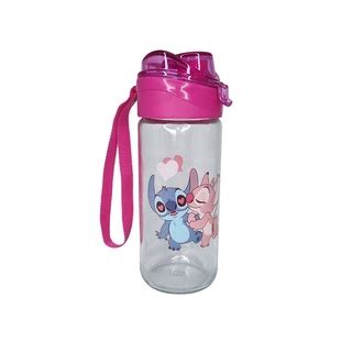 Garrafa Vidro Lilo Stitch Disney Ohana Personalizada Squeeze Shopee