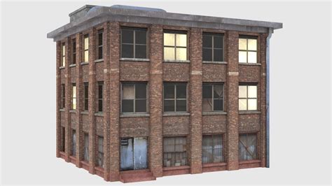 Industrial Brick Building 3d Asset Cgtrader