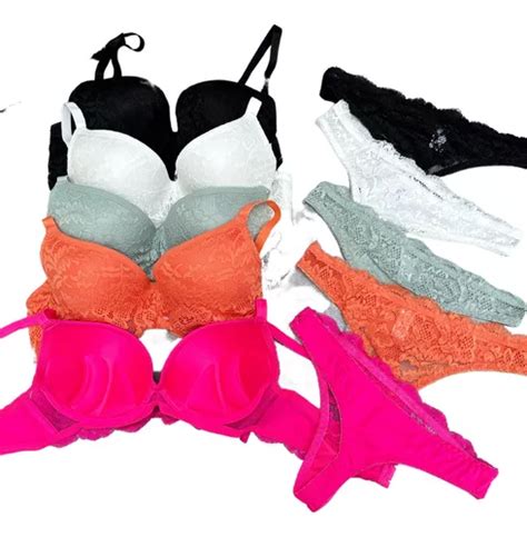 Conjunto Lingerie Rendado Luxo Suti Refor Ado Calcinha