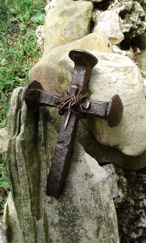 Handmade Custom Railroad Spike Easter Crucifix Western Cross Etsy