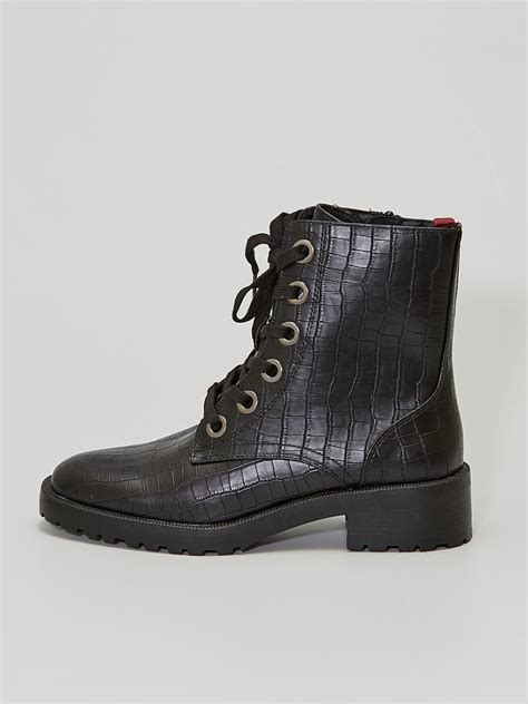 Boots Croco Noir Kiabi 25 00