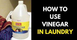 How To Use White Vinegar In Laundry Massive Benefits StylePersuit