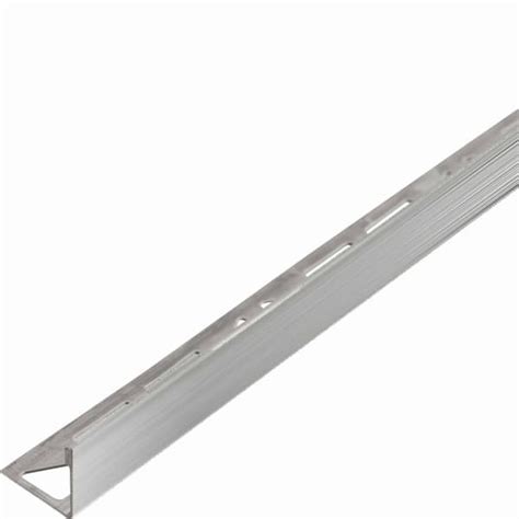 Dural Durosol Profile In L Angle Brushed Stainless Metal Tile Edge