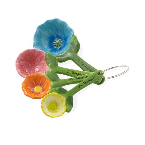 Anna Gare Flower Measuring Spoons Set Of 4 Fast Shipping