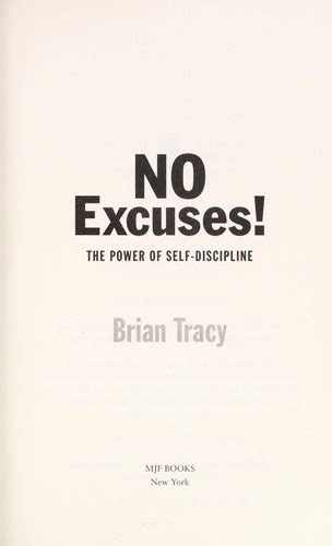 No Excuses By Brian Tracy Open Library