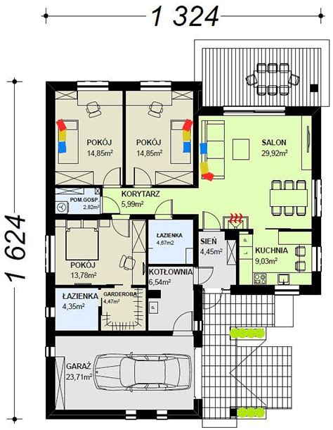 Projekt domu TK333 | House plans, Floor plans, House