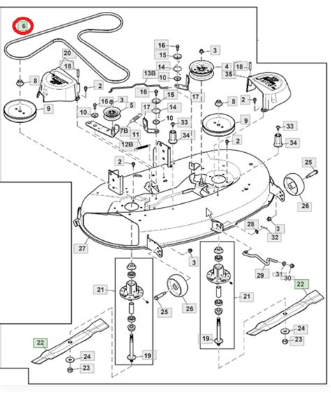 Courroie De Coupe 42 John Deere X125