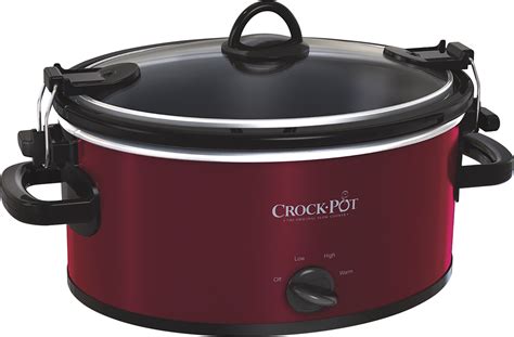 Crock Pot Quart Oval Slow Cooker Red Sccpvl R Best Buy