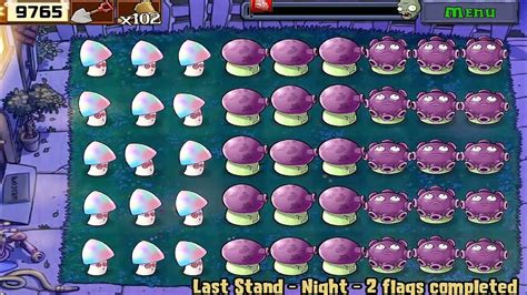 Plants Vs Zombies FREE Last Stand Hypno Shroom Fume Shroom Vs