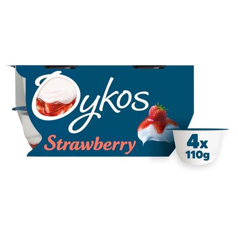 Oykos Strawberry Luxury Greek Style Yoghurt Ocado