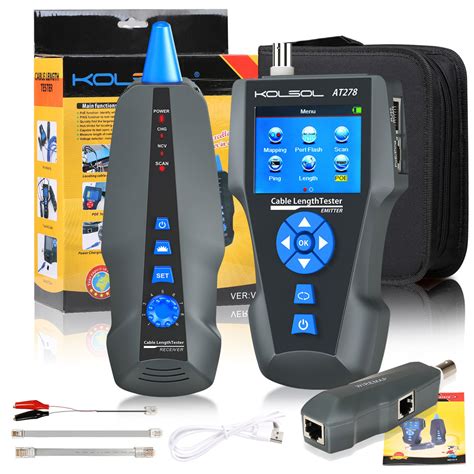 Kolsol At278 Tdr Multi Functional Lcd Network Cable Tester Tracker Rj45