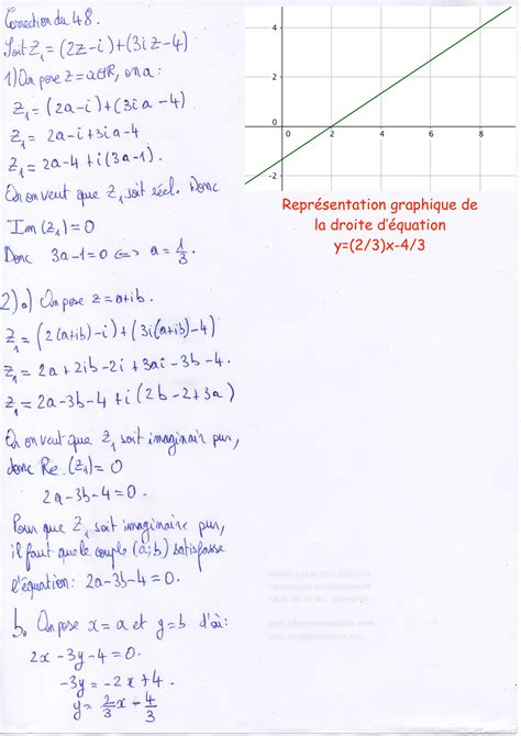 Exercices Corrig S Nombres Complexes Type Bac Pdf