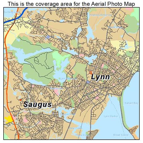 Aerial Photography Map of Lynn, MA Massachusetts