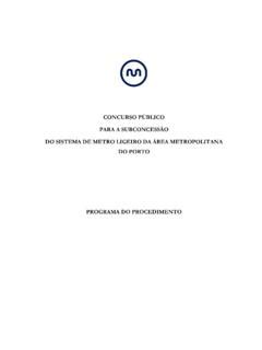 CONCURSO PÚBLICO PARA A SUBCONCESSÃO DO SISTEMA concurso p 218