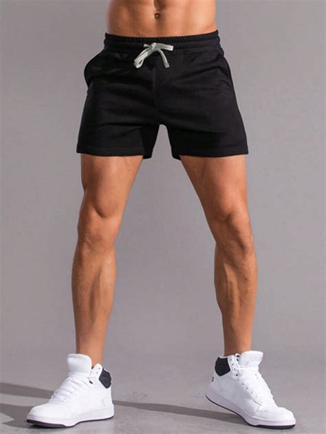 Manfinity Homme Hombres Shorts De Cintura Con Cord N Con Bolsillo