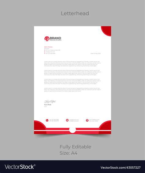 Modern Letterhead Pad Template Design Royalty Free Vector