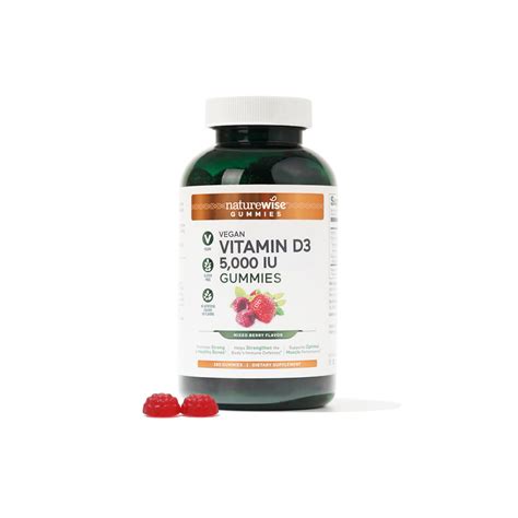 Naturewise Vegan Vitamin D3 Gummies 5 000 Iu Naturewise