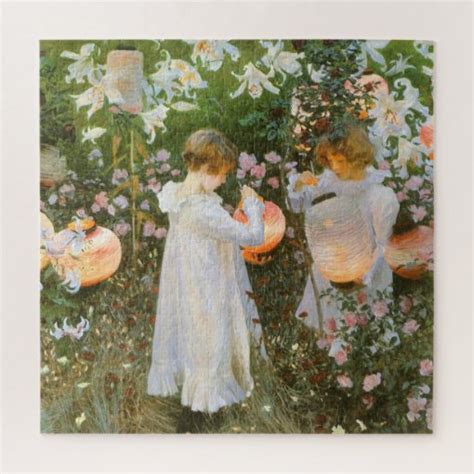 Carnation Lily Lily Rose By John Singer Sargent Jigsaw Puzzle Zazzle