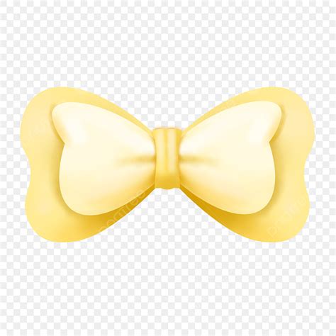 Double Bow Clipart Vector Light Yellow Double Layer Simple Simulation