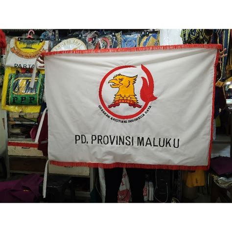 Jual Bendera Pataka Bordir Custom Gekira Ukuran X Cm Shopee Indonesia