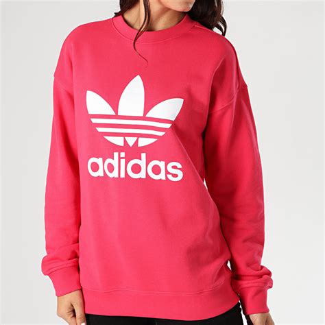 Adidas Originals Sweat Crewneck Femme Trefoil Gd2436 Rose