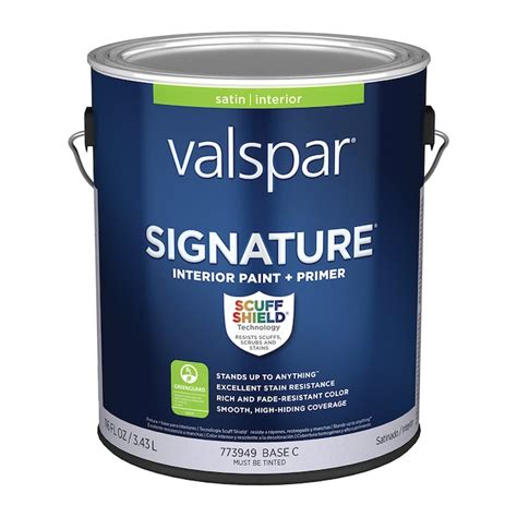 Valspar Signature Base C Satin Tintable Interior Paint 1 Gallon In The Interior Paint