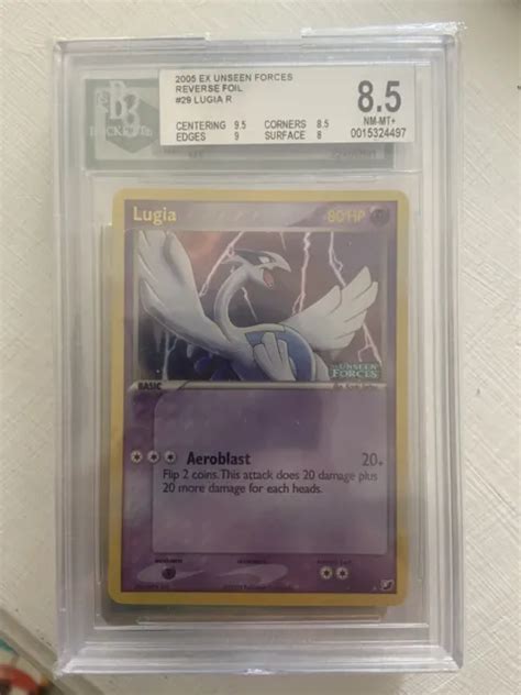 LUGIA 29 115 EX Unseen Forces Holo Stamped Rare Eng Pokemon Card Bgs 8