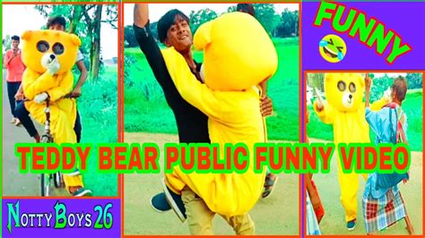 Teddy Bear Funny Video In Public 😂😂 Teddy Bear Bakchodi 😂 Teddy Bear