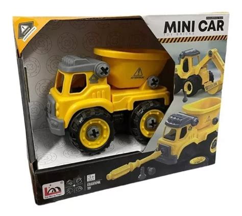 Cami N Volcador Amarillo Para Armar Y Desarmar Mini Car Mercadolibre