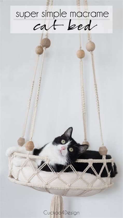 Purrfectly Cute DIY Cat Bed Using Macrame Cord Cuckoo4Design