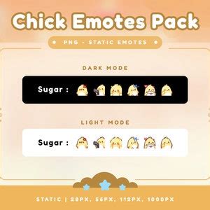 Excited Chicks Emotes Pack Cute Chick Emote Bundle Discord Youtube