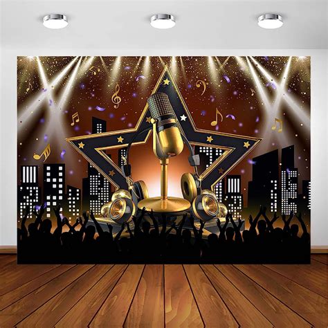 X Ft Karaoke Party Photography Backdrop Star Vacation Party