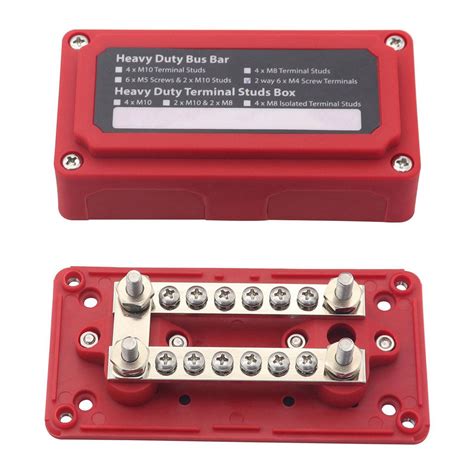 Winyuyby 100A Bus Bar Heavy Duty Power Distribution Block Busbar Box