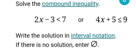 Solved Solve The Compound Inequality 2x−3