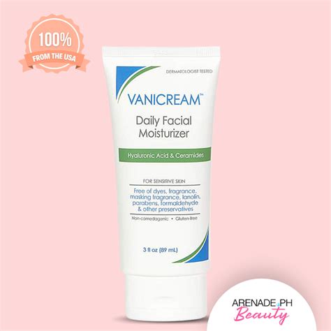 Vanicream Daily Facial Moisturizer With Hyaluronic Acid And Ceramides For Sensitive Skin 3 Floz