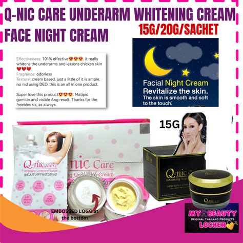 Qnic Care Underarm Whitening Cream 15grams Original From Thailand Best