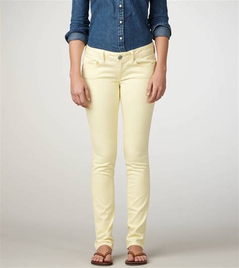 I All Of A Sudden Have Decided That I Need Pastel Yellow Skinny Jeans