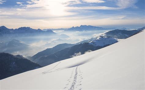 Wallpaper : mountains, sky, snow, clouds, mist, Alps, summit, far view, plateau, ridge, Ski ...