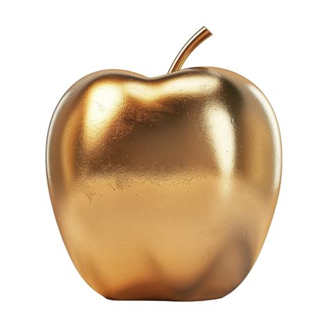 Golden Apple On Transparent Background 47076315 Png